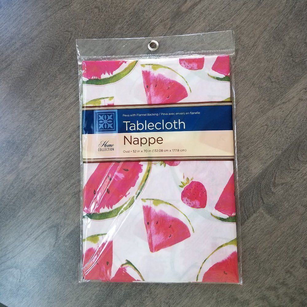 NWT Tablecloth PEVA with Flanel Backing